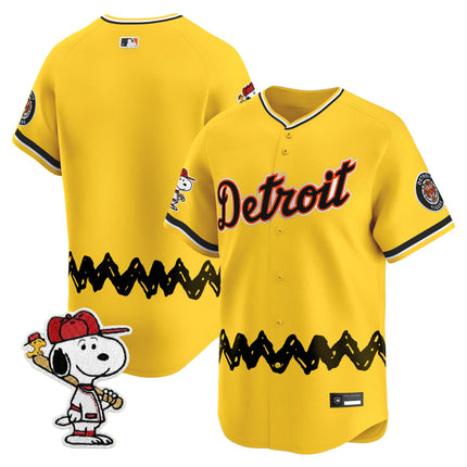 Men's Detroit Tigers x Peanuts Vapor Premier Limited Jersey - Stitched
