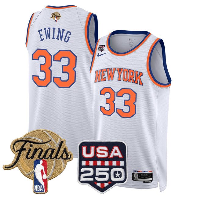 Men's New York Knicks 2026 Finals Swingman Jersey - 250 America Patch - All Stitched