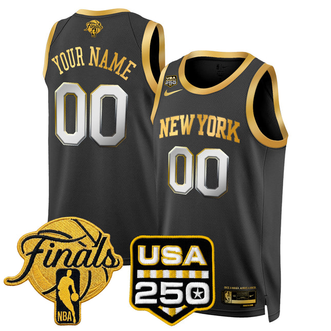 New York Knicks 2026 Finals Custom Swingman Jersey - 250 America Patch - All Stitched