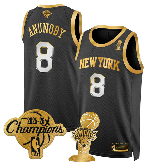 Men's New York Knicks 2026 Champions Patch Swingman Jersey - All Stitched