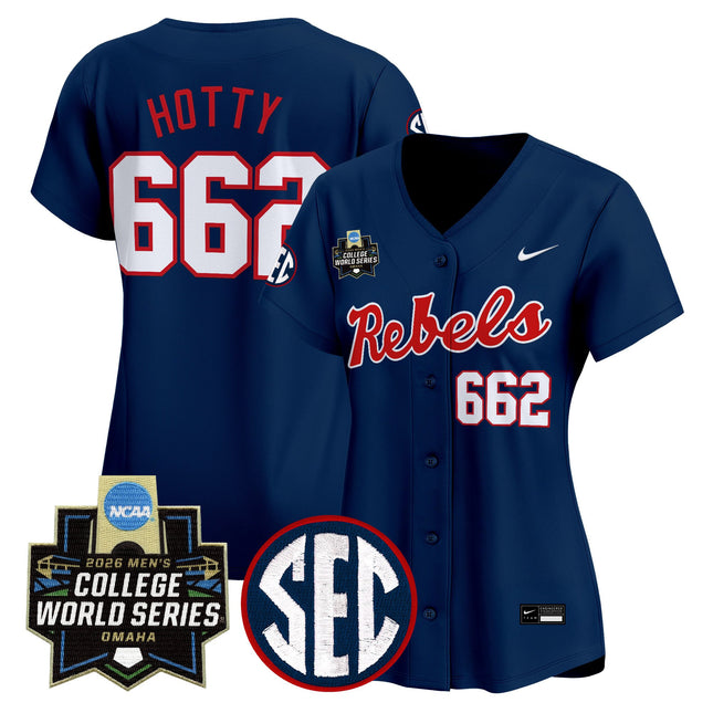 Women's Ole Miss Rebels 2026 World Series Vapor Premier Limited Jersey - All Stitched