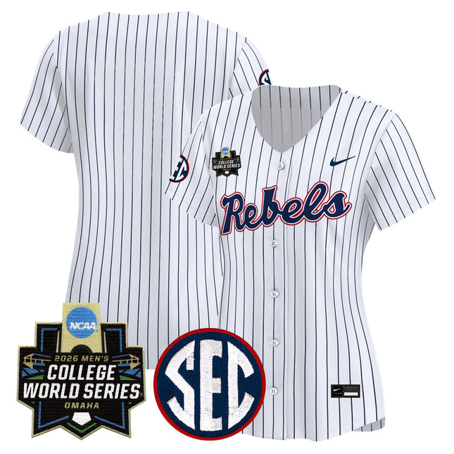 Women's Ole Miss Rebels 2026 World Series Vapor Premier Limited Jersey - All Stitched