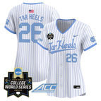 White Pinstripe / #26 Tar Heels / S