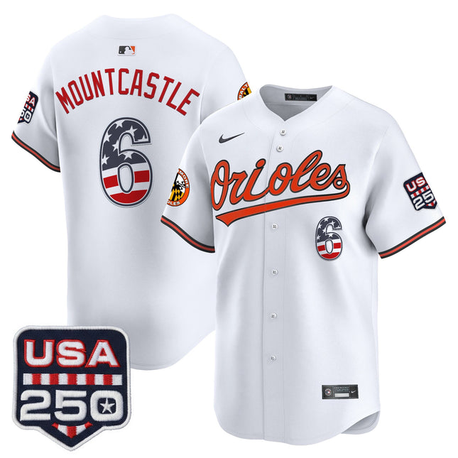 Men's Baltimore Orioles USA 250 Fourth of July Vapor Premier Limited Jersey - All Stitched