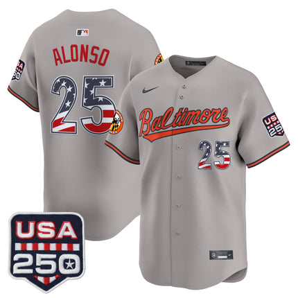 Men's Baltimore Orioles USA 250 Fourth of July Vapor Premier Limited Jersey - All Stitched