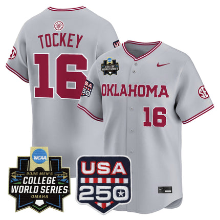 Men's Oklahoma Sooners 2026 World Series Vapor Premier Limited Jersey - 250 America Patch - All Stitched