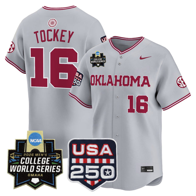 Men's Oklahoma Sooners 2026 World Series Vapor Premier Limited Jersey - 250 America Patch - All Stitched