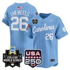 Blue Pinstripe / #26 Tar Heels / S