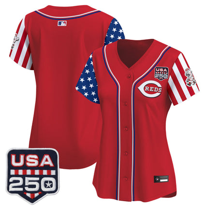 Women's Cincinnati Reds "America250 Edition" Vapor Premier Limited Jersey - All Stitched