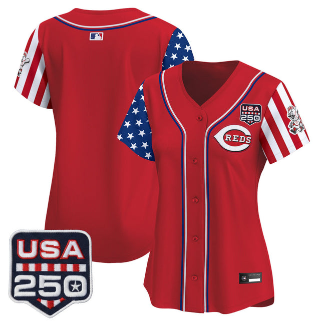 Women's Cincinnati Reds "America250 Edition" Vapor Premier Limited Jersey - All Stitched