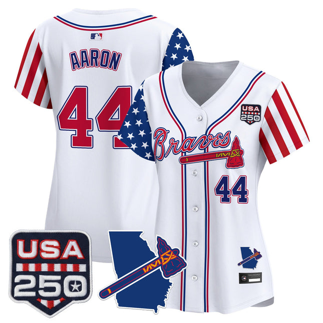 Women's Atlanta Braves "America 250 Edition" Vapor Premier Limited Jersey - All Stitched