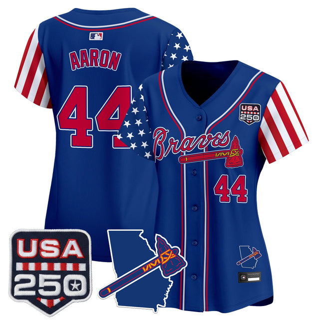 Women's Atlanta Braves "America 250 Edition" Vapor Premier Limited Jersey - All Stitched