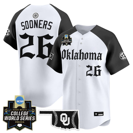 Men's Oklahoma Sooners 2026 World Series Vapor Premier Limited Jersey - Gothic Edition - All Stitched