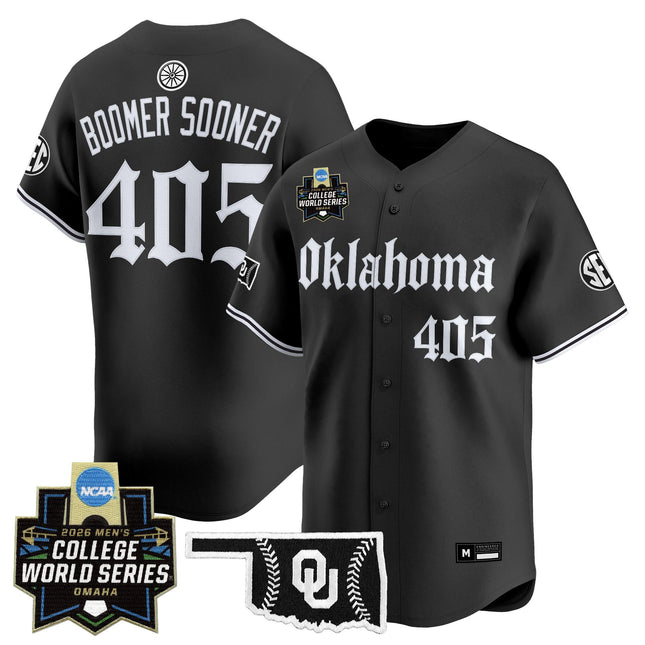 Men's Oklahoma Sooners 2026 World Series Vapor Premier Limited Jersey - Gothic Edition - All Stitched
