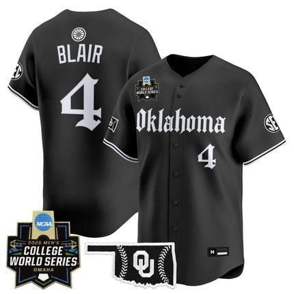 Men's Oklahoma Sooners 2026 World Series Vapor Premier Limited Jersey - Gothic Edition - All Stitched
