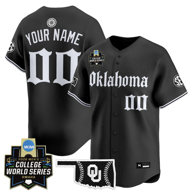 Oklahoma Sooners 2026 World Series Vapor Premier Limited Custom Jersey - Gothic Edition - All Stitched