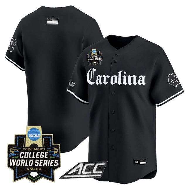 Men's North Carolina Tar Heels 2026 World Series Vapor Premier Limited Jersey - Gothic Edition - All Stitched