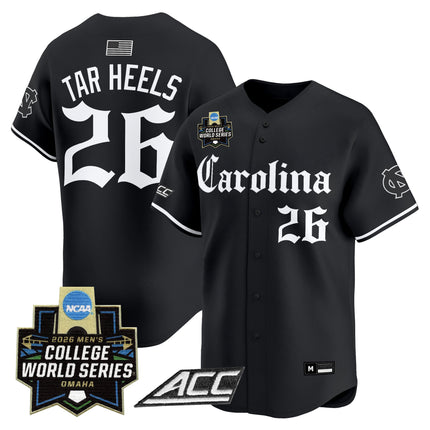 Men's North Carolina Tar Heels 2026 World Series Vapor Premier Limited Jersey - Gothic Edition - All Stitched