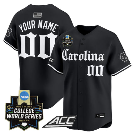 North Carolina Tar Heels 2026 World Series Vapor Premier Limited Custom Jersey - Gothic Edition - All Stitched