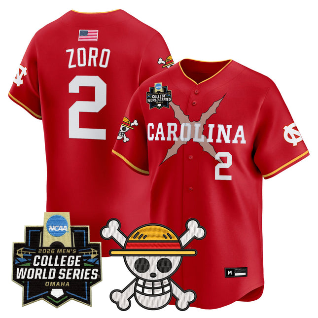 Men's North Carolina Tar Heels 2026 World Series x One Piece Vapor Premier Limited Jersey - All Stitched