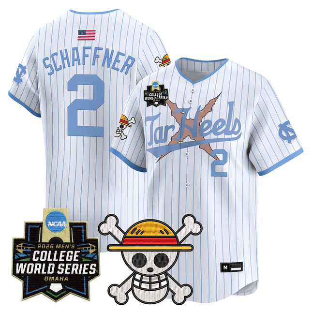 Men's North Carolina Tar Heels 2026 World Series x One Piece Vapor Premier Limited Jersey - All Stitched