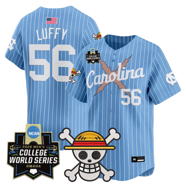 Men's North Carolina Tar Heels 2026 World Series x One Piece Vapor Premier Limited Jersey - All Stitched