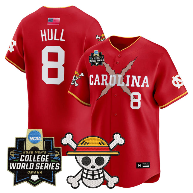 Men's North Carolina Tar Heels 2026 World Series x One Piece Vapor Premier Limited Jersey - All Stitched