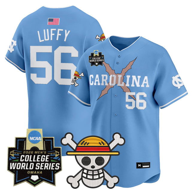 Men's North Carolina Tar Heels 2026 World Series x One Piece Vapor Premier Limited Jersey - All Stitched