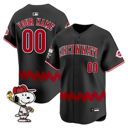Cincinnati Reds x Peanuts Vapor Premier Limited Custom Jersey - Stitched