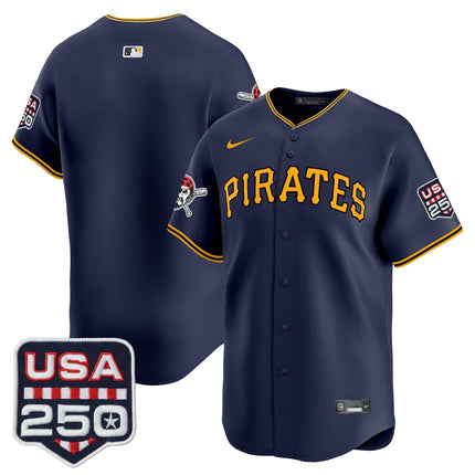 Men's Pittsburgh Pirates USA 250 Fourth of July Vapor Premier Limited Jersey - All Stitched
