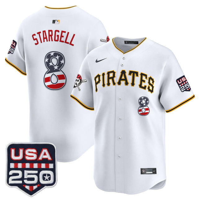Men's Pittsburgh Pirates USA 250 Fourth of July Vapor Premier Limited Jersey - All Stitched