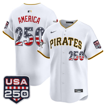 Men's Pittsburgh Pirates USA 250 Fourth of July Vapor Premier Limited Jersey - All Stitched