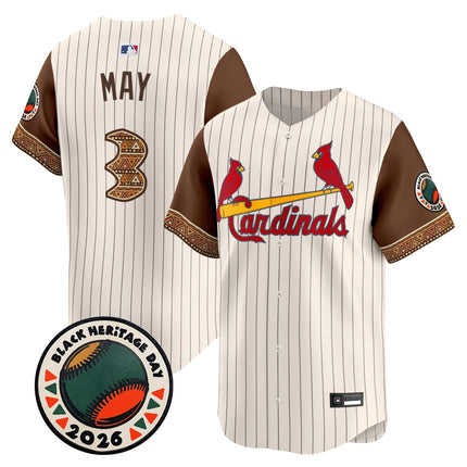 Men's St. Louis Cardinals 2026 Black Heritage Day Vapor Premier Limited Jersey - Stitched