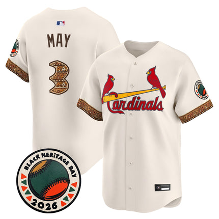 Men's St. Louis Cardinals 2026 Black Heritage Day Vapor Premier Limited Jersey - Stitched