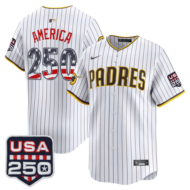 Men's San Diego Padres USA 250 Fourth of July Vapor Premier Limited Jersey - All Stitched