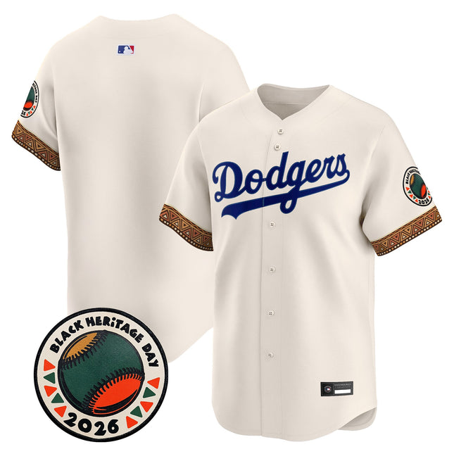 Men's Los Angeles Dodgers 2026 Black Heritage Day Vapor Premier Limited Jersey - Stitched