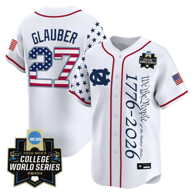 Men's North Carolina Tar Heels 2026 World Series "America 250 Edition" Vapor Premier Limited Jersey V2 - All Stitched