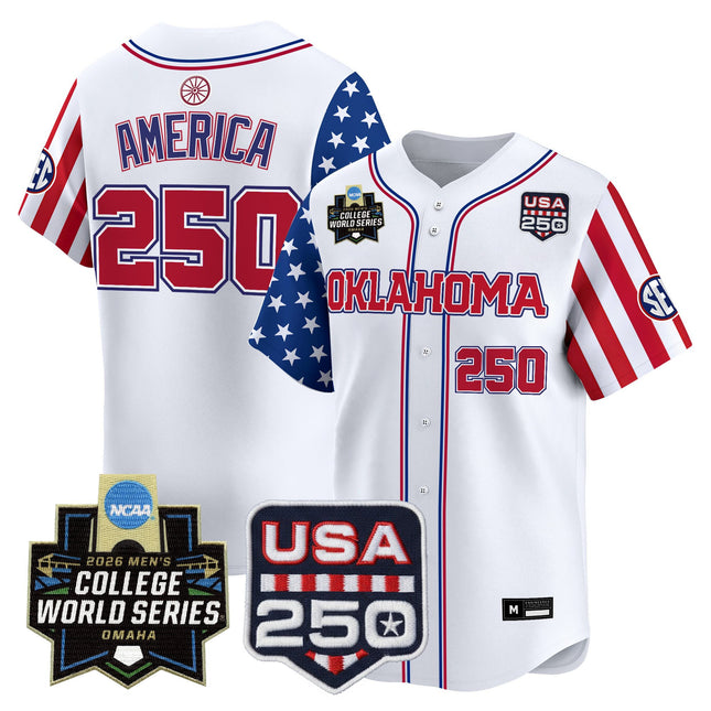 Men's Oklahoma Sooners 2026 World Series "America 250 Edition" Vapor Premier Limited Jersey - All Stitched