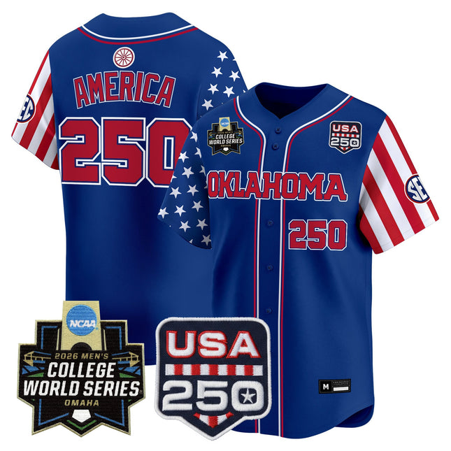Men's Oklahoma Sooners 2026 World Series "America 250 Edition" Vapor Premier Limited Jersey - All Stitched