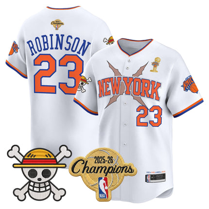Men's New York Knicks 2026 Champions Patch x One Piece Vapor Baseball Jersey - All Stitched