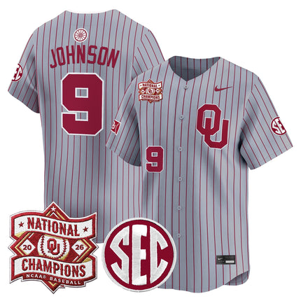 Men's Oklahoma Sooners 2026 National Champions Patch Vapor Premier Limited Jersey - All Stitched