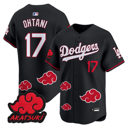 Los Angeles Dodgers x Naruto "Akatsuki Edition" Vapor Premier Limited Jersey - Stitched