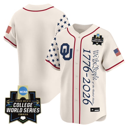 Men's Oklahoma Sooners 2026 World Series "America 250 Edition" Vapor Premier Limited Jersey V2 - All Stitched