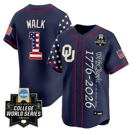 Men's Oklahoma Sooners 2026 World Series "America 250 Edition" Vapor Premier Limited Jersey V2 - All Stitched