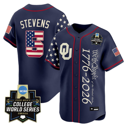 Men's Oklahoma Sooners 2026 World Series "America 250 Edition" Vapor Premier Limited Jersey V2 - All Stitched