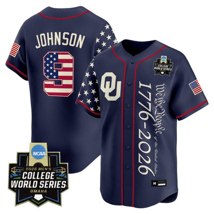 Men's Oklahoma Sooners 2026 World Series "America 250 Edition" Vapor Premier Limited Jersey V2 - All Stitched