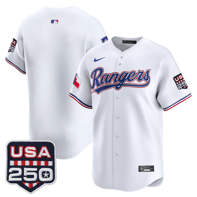 Men's Texas Rangers USA 250 Fourth of July Vapor Premier Limited Jersey - All Stitched