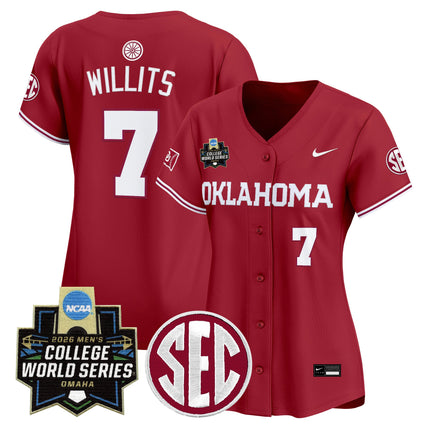 Women's Oklahoma Sooners 2026 World Series Vapor Premier Limited Jersey - All Stitched