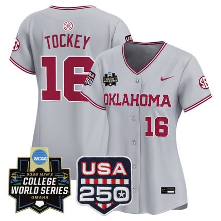 Women's Oklahoma Sooners 2026 World Series Vapor Premier Limited Jersey - 250 America Patch - All Stitched