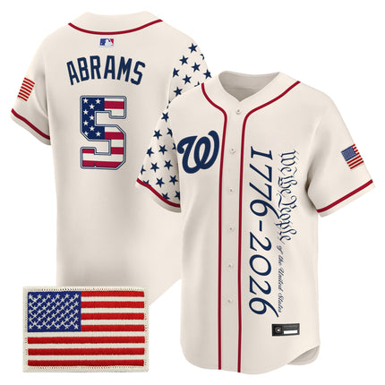 Men's Washington Nationals "America 250 Edition" Vapor Premier Limited Jersey V2 - All Stitched